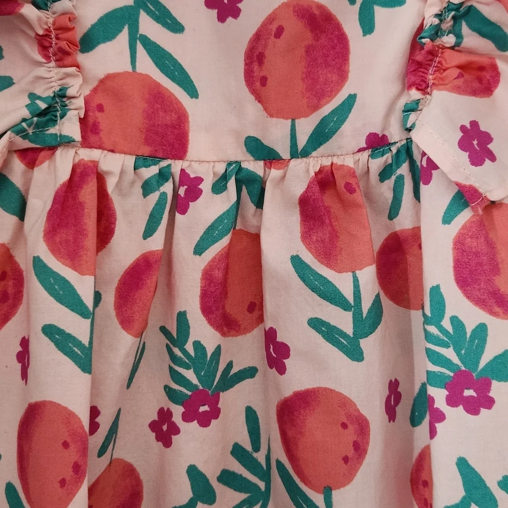 Carter's Pink and Red Peach Print Dress